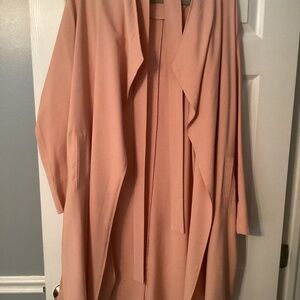 Miss Selfridge Pink coral Flowy trench